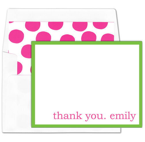 Kelly Green Folded Note Cards